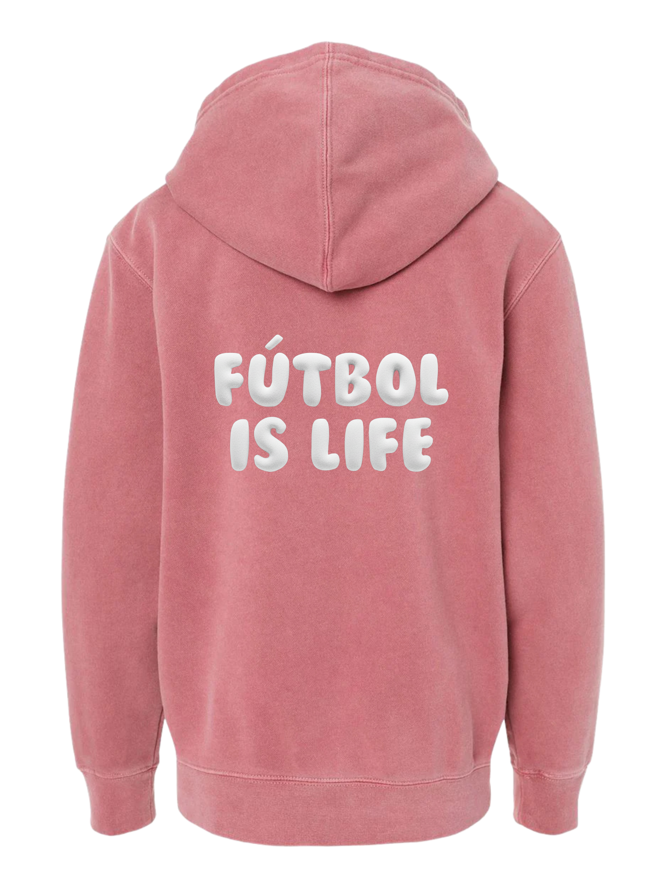 Futbol Is Life 3D Puff Hoodie YOUTH