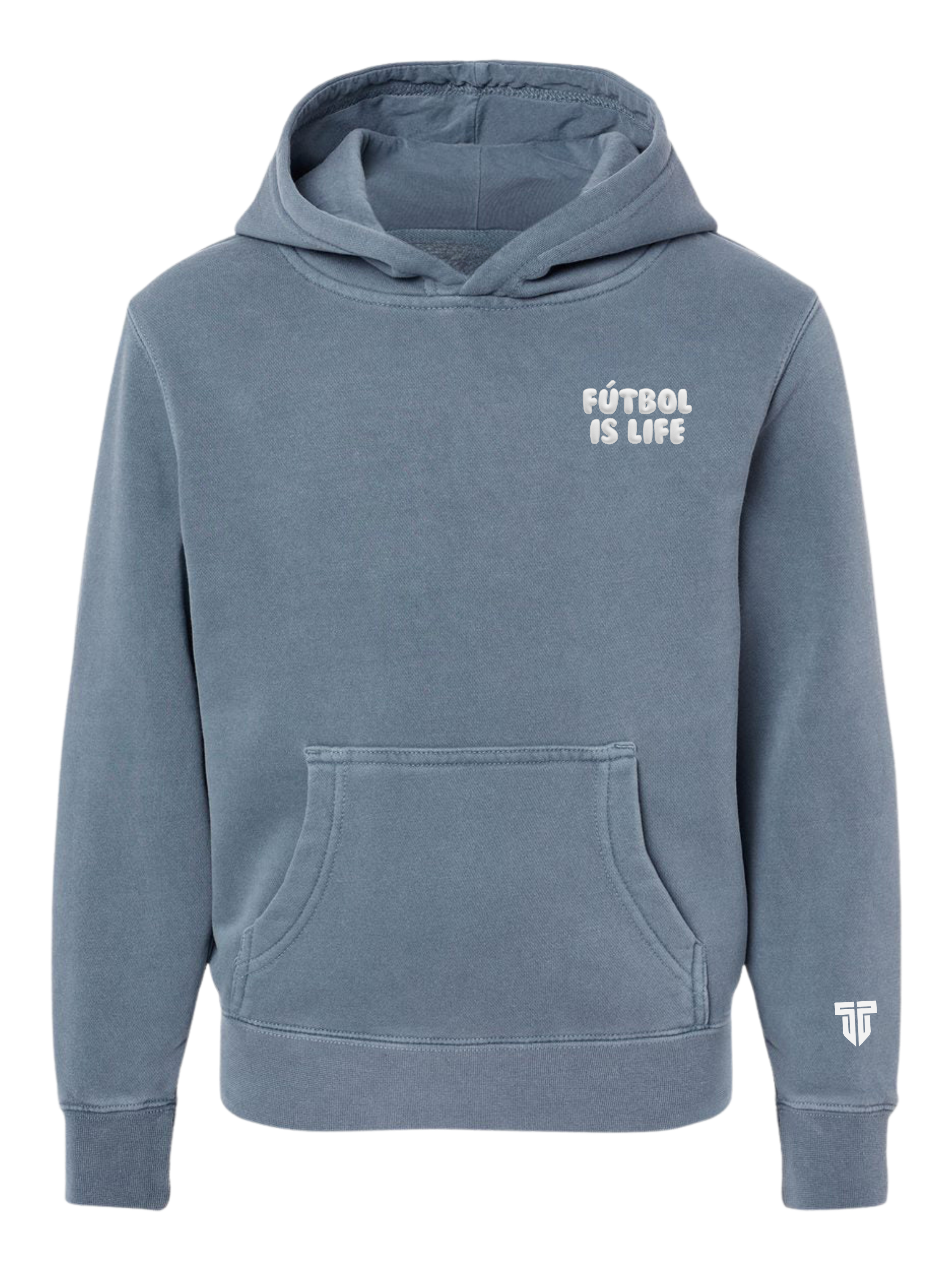 Futbol Is Life 3D Puff Hoodie YOUTH