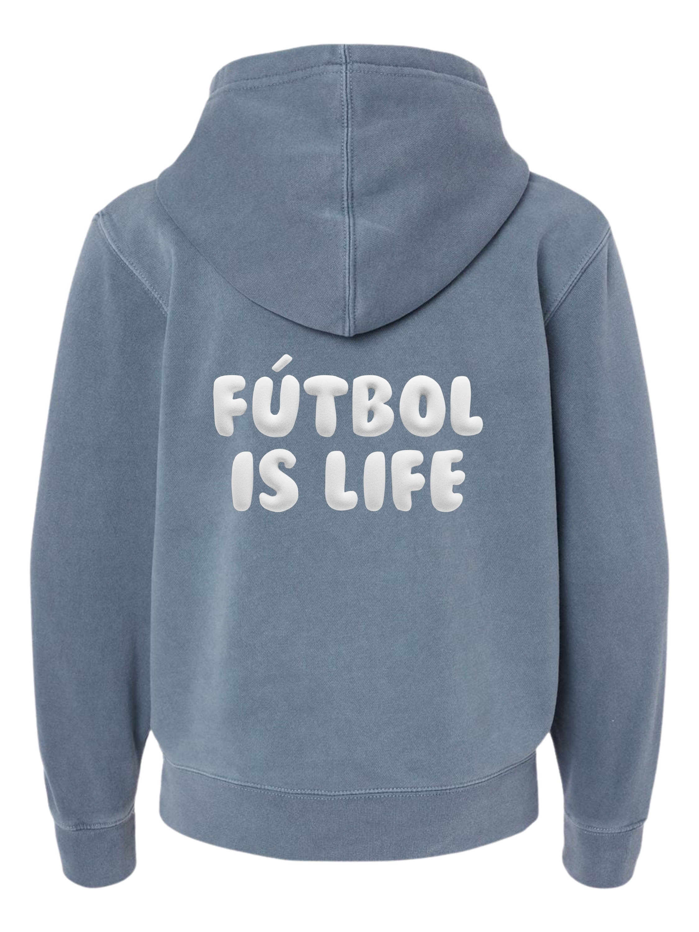 Futbol Is Life 3D Puff Hoodie YOUTH