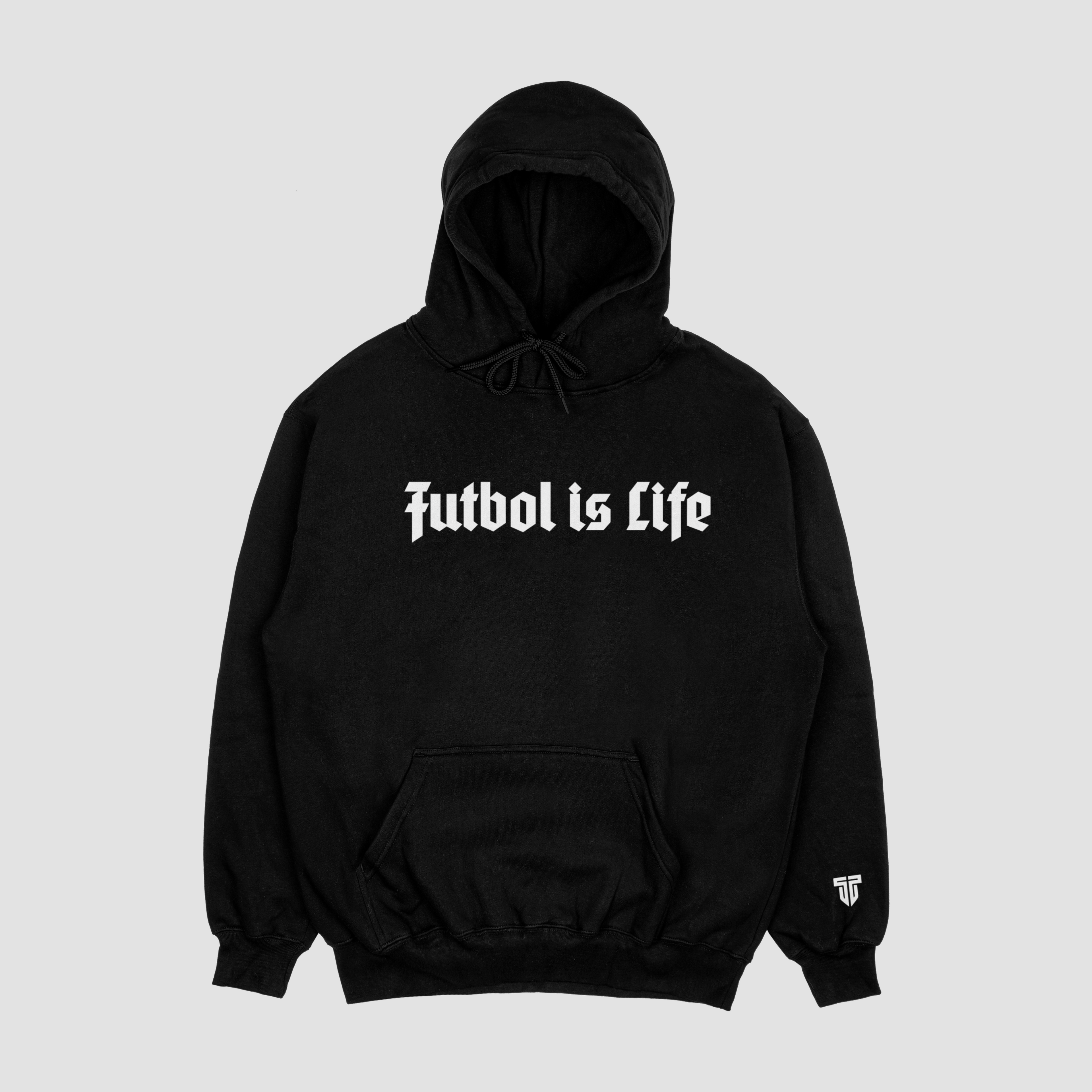 Futbol Is Life Old English Hoodie