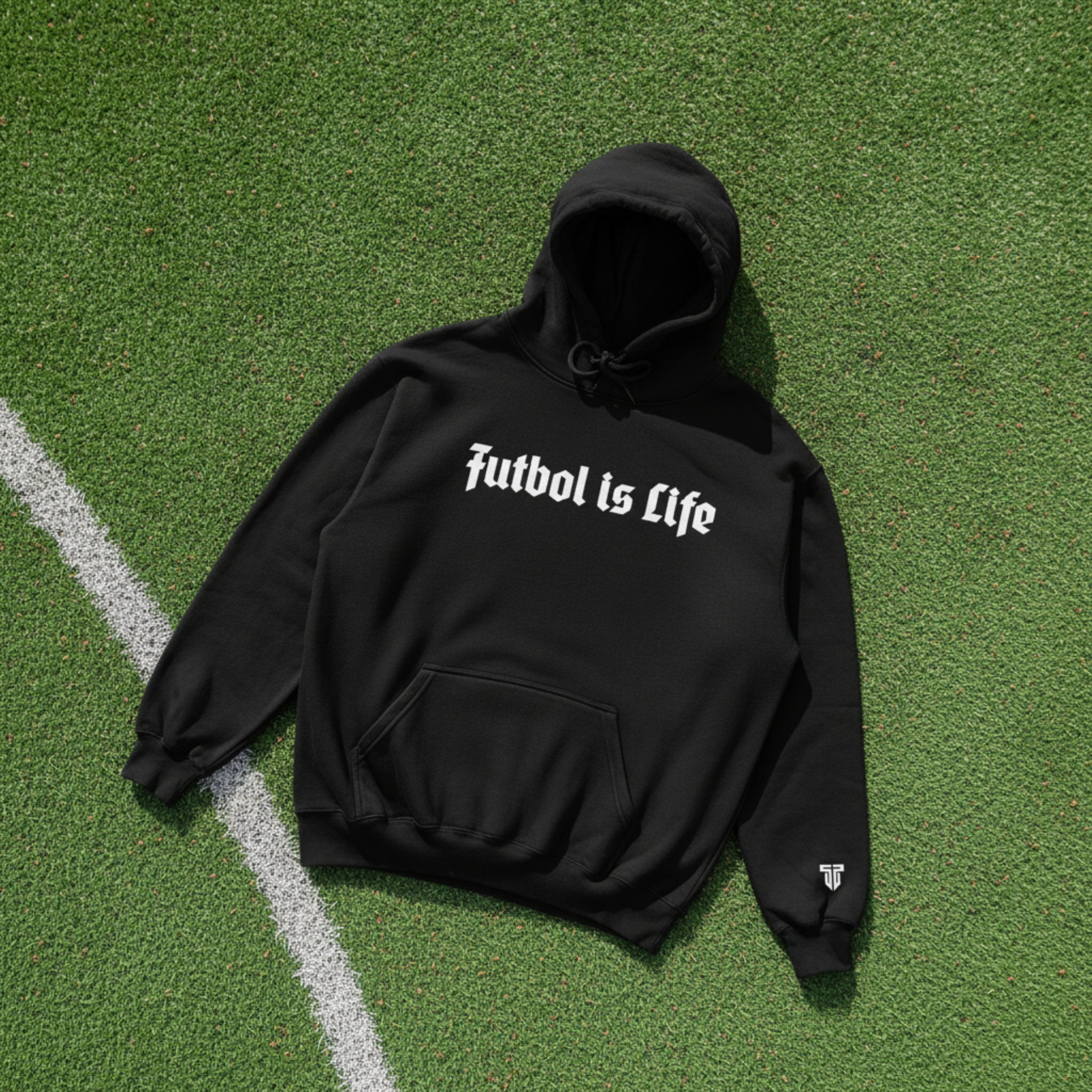 Futbol Is Life Old English Hoodie