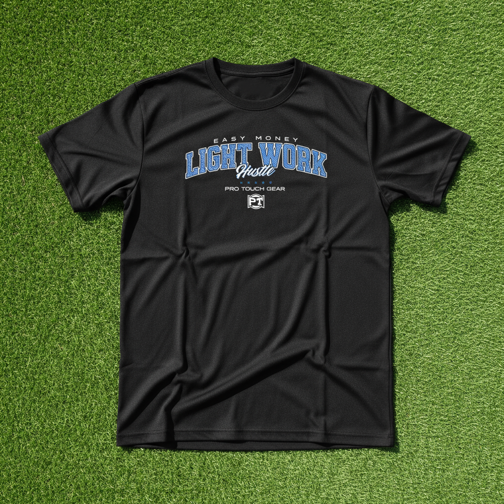 Easy $ Hustle Performance Tee with clear design