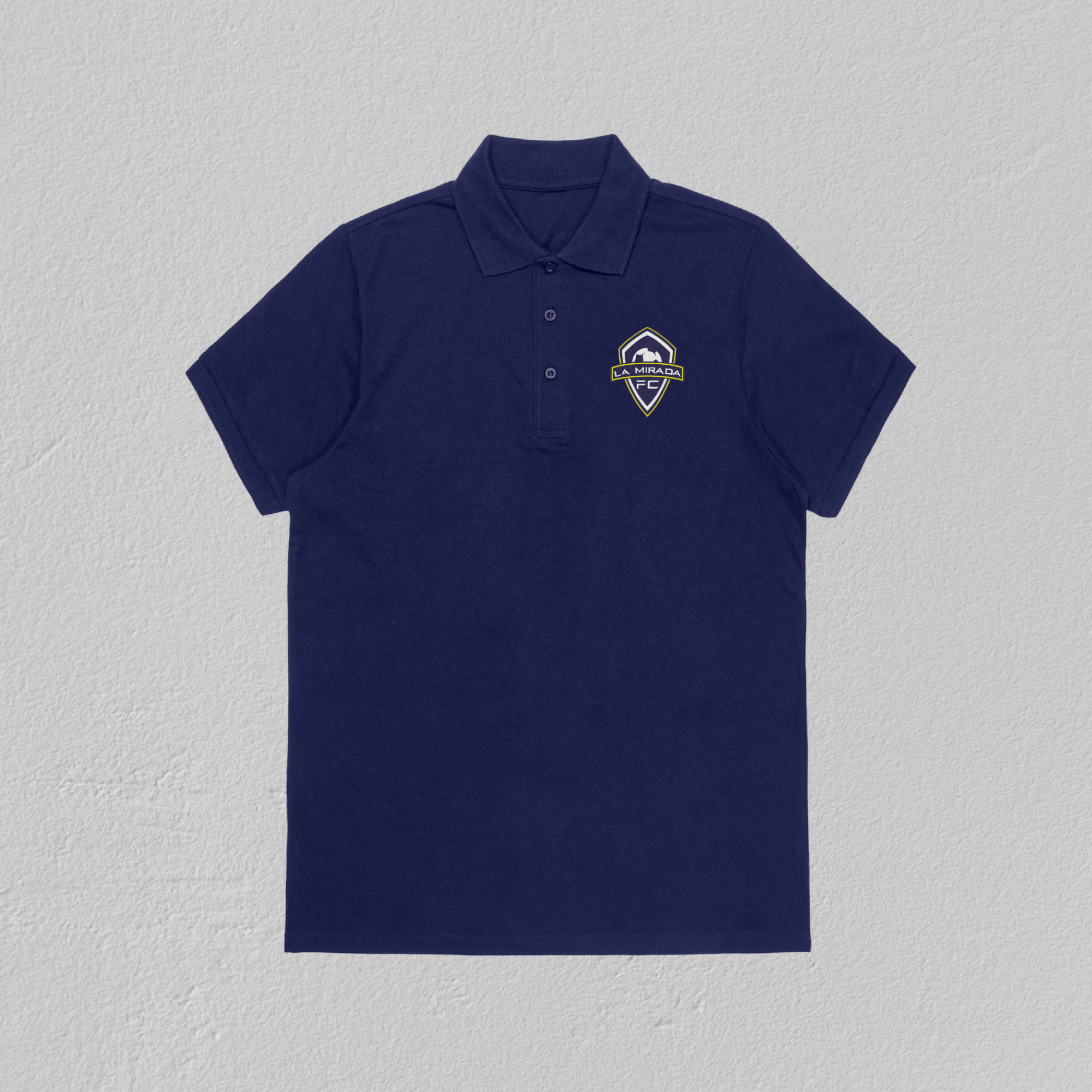 La Mirada FC navy adult unisex active polo