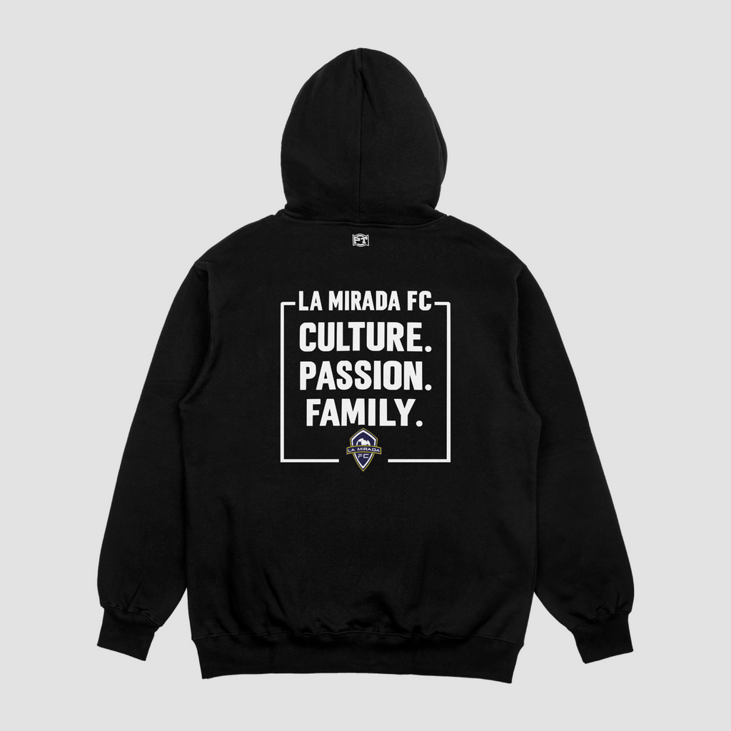 La Mirada FC Culture Passion Family hoodie black back
