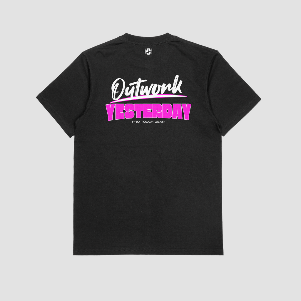Outwork Yesterday Tee pink back