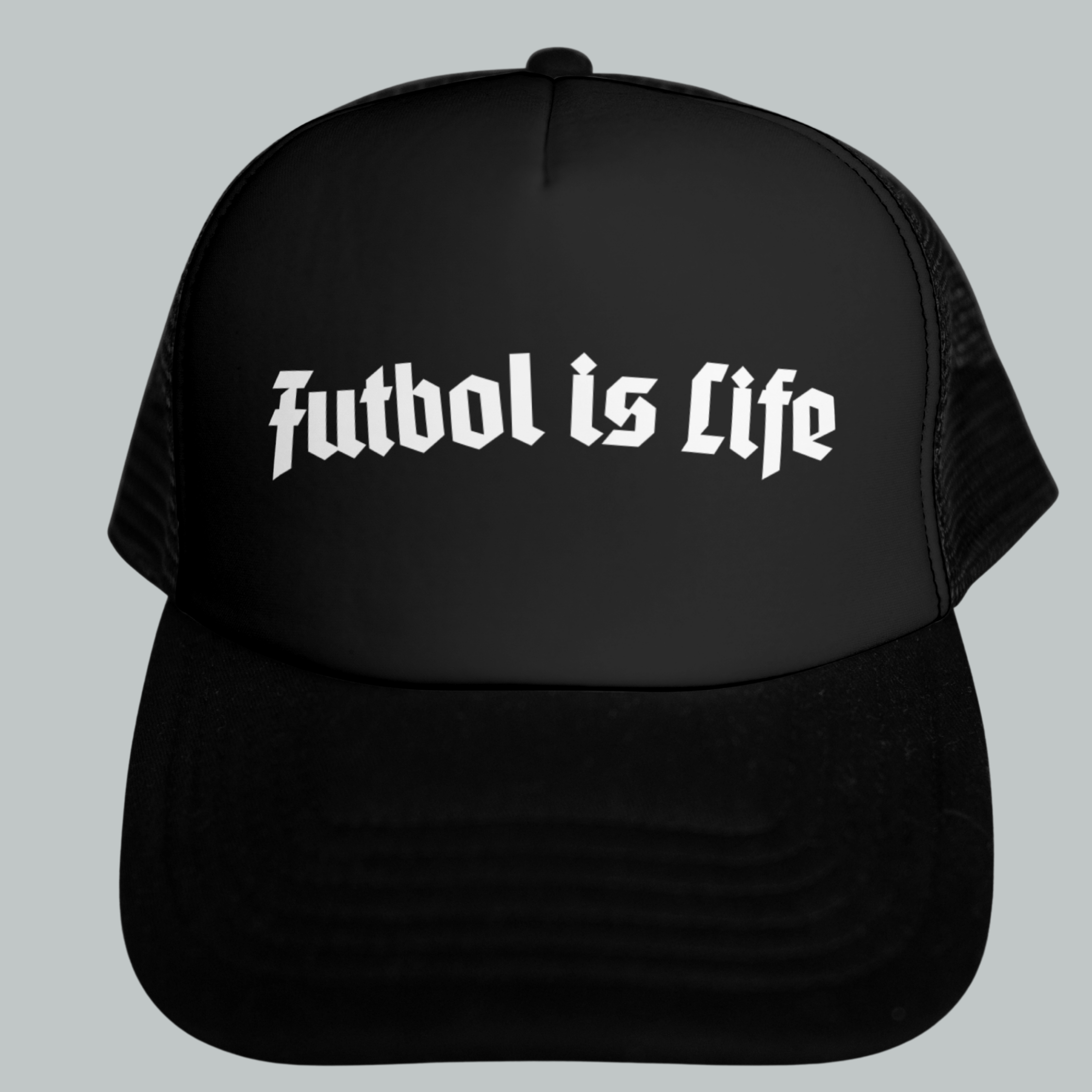 Futbol is Life Trucker Old English Hat
